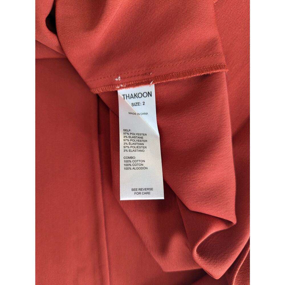 Thakoon Rust Sleeveless Midi Slip Dress Size 2 - Picture 9 of 16